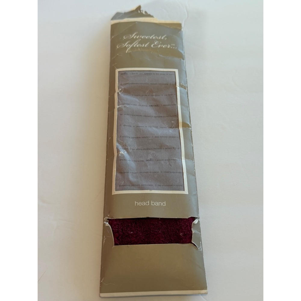 Bath & Body Works Sweetest Softest Ever Headband Burgundy Wine Spa Plush